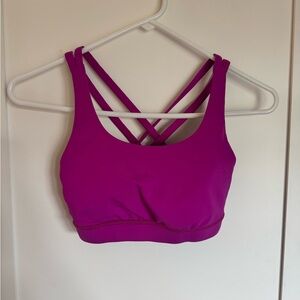 Women's Pink Strappy Lululemon  Sports Bra Size 4